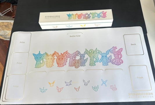 (Back Order) Eeveelution Playmat and Holder (Accessories)